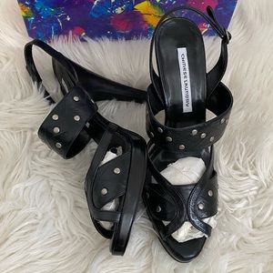 NEW Chinese Laundry Leather Black Sandals